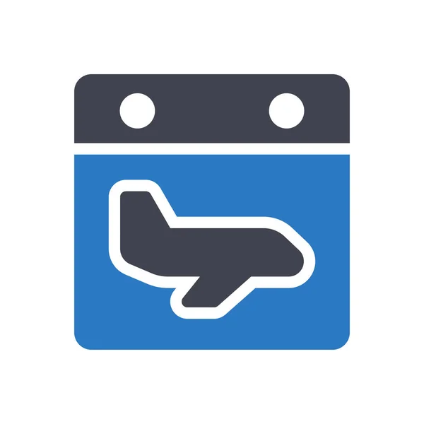 Flight Vector Illustration Transparent Background Premium Quality Symbols Glyphs Icon — Stock vektor