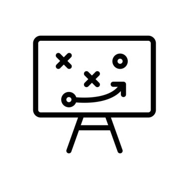 Saydam bir arkaplan üzerinde stratejik vektör çizimi. Premium kalite sembolleri. Konsept ve grafik tasarım için ince çizgi simgesi.