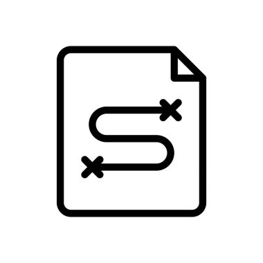 Şeffaf bir arkaplan üzerinde dosya vektör illüstrasyonu. Konsept ve grafik tasarımı için ince çizgi simgesi.. 