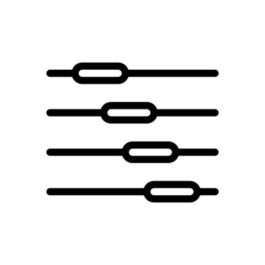 Şeffaf bir arkaplan üzerinde bar vektör illüstrasyonunu ayarlayın. Premium kalite simgeleri. Konsept ve grafik tasarım için ince çizgi simgesi. 