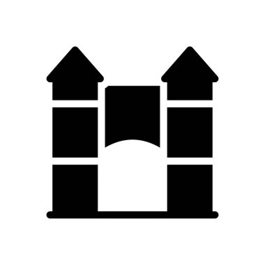 Şeffaf bir arkaplan üzerinde Castle vektör çizimi. Konsept ve grafik tasarım simgeleri için kaliteli semboller.. 