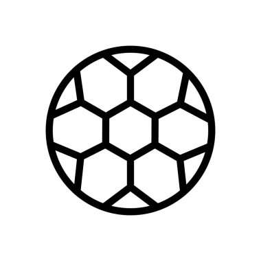 Saydam bir arkaplanda futbol vektör çizimi. Konsept ve grafik tasarım için ince çizgi simgesi..