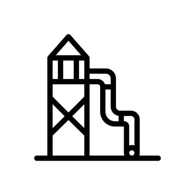 Şeffaf bir arkaplanda vektör illüstrasyonunu slayt olarak gösterir. Konsept ve grafik tasarım için ince çizgi simgesi.