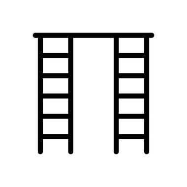 Şeffaf bir arkaplanda vektör illüstrasyonuna tırmanmak. Konsept ve grafik tasarım için ince çizgi simgesi.. 