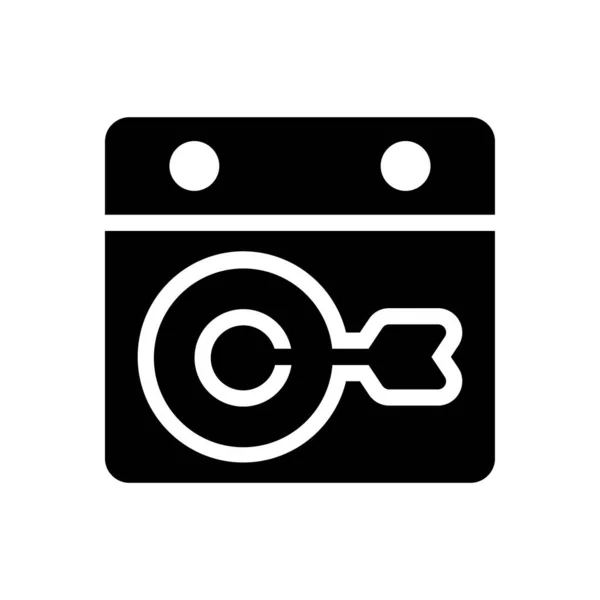Dart Vector Illustration Transparent Background Premium Quality Symbols Glyphs Icon — Vector de stock