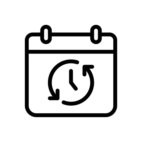 Zeitvektorillustration Auf Transparentem Hintergrund Symbole Premium Qualität Thin Line Icon — Stockvektor