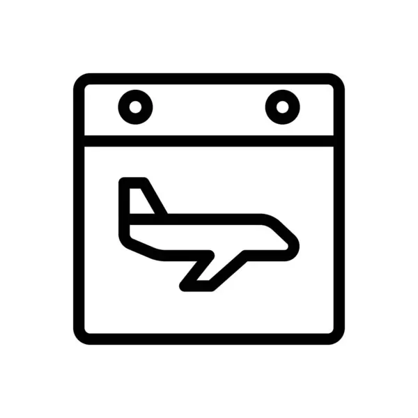Flight Vector Illustration Transparent Background Premium Quality Symbols Thin Line — Stock vektor