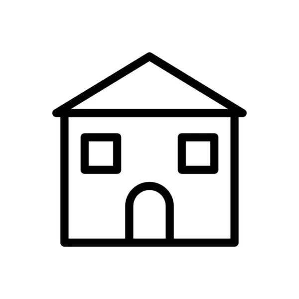Huis Vector Illustratie Een Transparante Achtergrond Premium Kwaliteit Symbolen Dunne — Stockvector