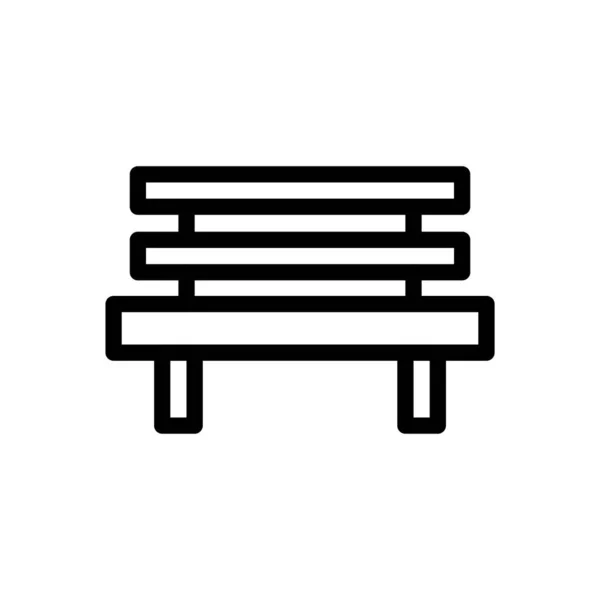 Bench Vector Illustration Transparent Background Premium Quality Symbols Thin Line - Stok Vektor
