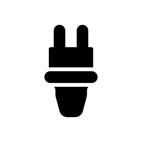 Plug Vector Illustration Transparent Background Premium Quality Symbols Glyphs Icon — Stockvektor