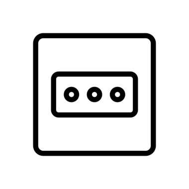socket vector illustration on a transparent background.Premium quality symbols.Thin line icon for concept and graphic design. 