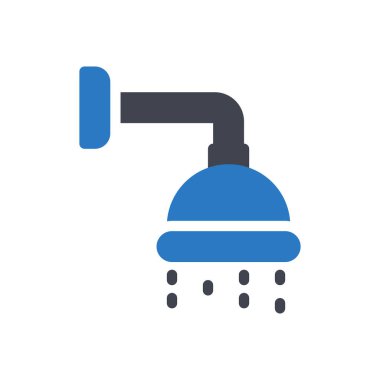 Şeffaf bir arkaplan üzerinde duş vektör illüstrasyonu. Konsept ve grafik tasarım için mükemmel kalite semboller.. 