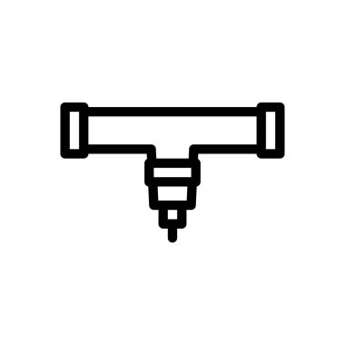 Şeffaf bir arkaplanda boru vektör çizimi. Konsept ve grafik tasarım için ince çizgi simgesi..