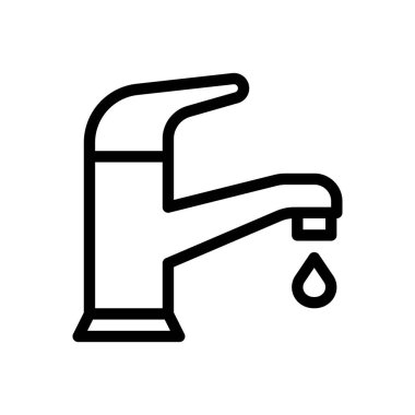 Saydam bir arkaplanda tap vektör çizimi. Premium kalite sembolleri. Konsept ve grafik tasarım için ince çizgi simgesi.