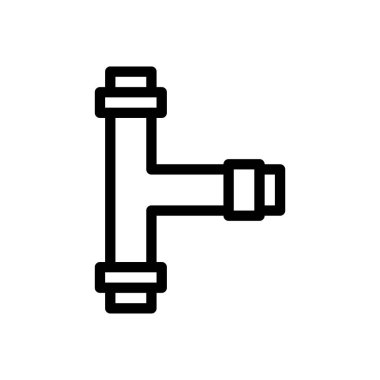 Şeffaf bir arkaplan üzerinde boru hattı vektör çizimi. Premium kalite sembolleri. Konsept ve grafik tasarım için ince çizgi simgesi. 