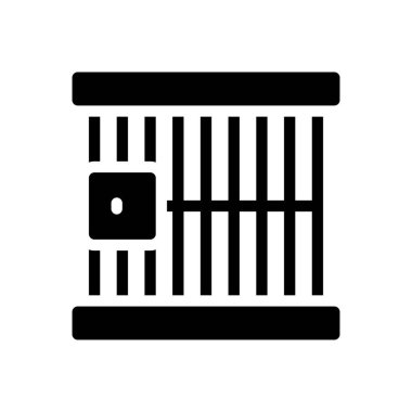 jail vector illustration on a transparent background.Premium quality symbols.Glyphs icon for concept and graphic design. 