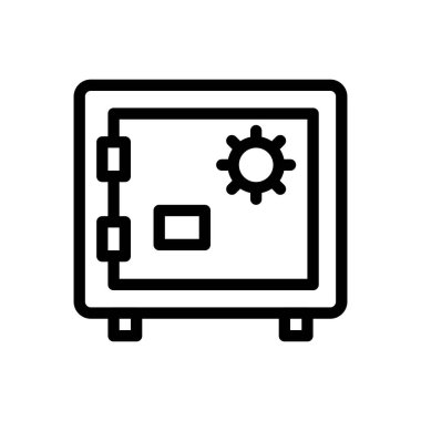 Saydam bir arkaplanda dolap vektör çizimi. Premium kalite semboller. Konsept ve grafik tasarım için ince çizgi simgesi.