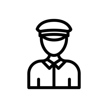 Şeffaf bir arkaplan üzerinde polis vektör çizimi. Premium kalite semboller. Konsept ve grafik tasarım için ince çizgi simgesi.