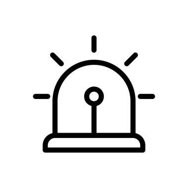 Şeffaf bir arkaplanda siren vektör çizimi. Premium kalite sembolleri. Konsept ve grafik tasarım için ince çizgi simgesi. 