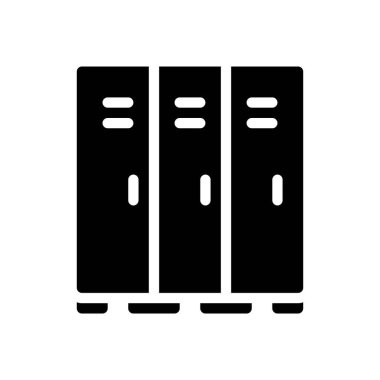 Saydam bir arkaplan üzerindeki dolap vektör çizimi. Konsept ve grafik tasarımı için mükemmel kalite semboller.. 