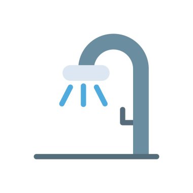 Şeffaf bir arkaplan üzerinde duş vektör çizimi. Konsept ve grafik tasarım için mükemmel kalite simgeleri.. 