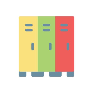 Saydam bir arkaplan üzerindeki dolap vektör çizimi. Konsept ve grafik tasarımı için mükemmel kalite simgeleri..