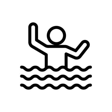 bathing vector illustration on a transparent background.Premium quality symbols.Thin line icon for concept and graphic design.