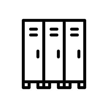 Saydam bir arkaplanda dolap vektör çizimi. Premium kalite semboller. Konsept ve grafik tasarım için ince çizgi simgesi. 