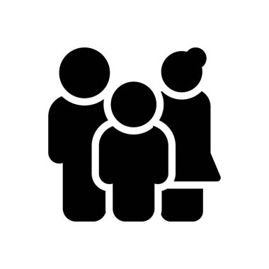 Şeffaf bir arkaplan üzerinde aile vektör illüstrasyonu. Konsept ve grafik tasarımı için özel kalite semboller..