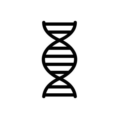 Saydam bir arkaplanda DNA vektör çizimi. Premium kalite semboller. Konsept ve grafik tasarım için ince çizgi simgesi.