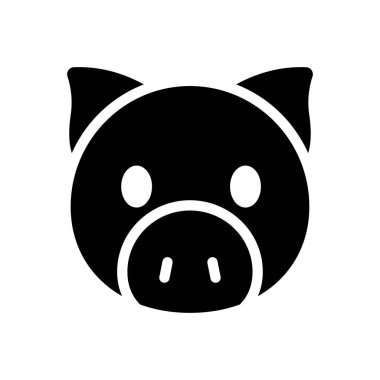 Şeffaf bir arkaplan üzerinde domuz vektör çizimi. Konsept ve grafik tasarımı için mükemmel kalite semboller..