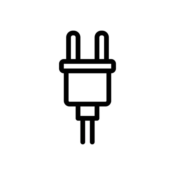 Plug Vector Illustration Transparent Background Premium Quality Symbols Thin Line — 스톡 벡터