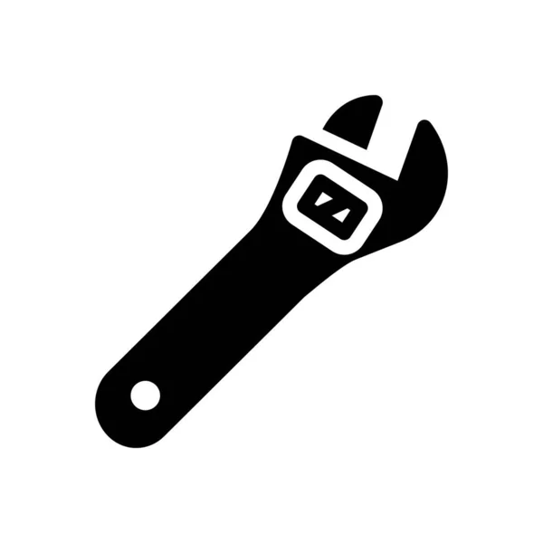 Wrench Vector Illustration Transparent Background Premium Quality Symbols Glyphs Icon —  Vetores de Stock