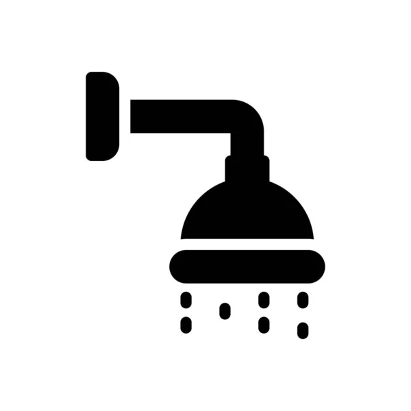 Zuhanyvektor Illusztráció Egy Átlátszó Hátteret Prémium Minőségű Szimbólumok Glifák Ikon — Stock Vector