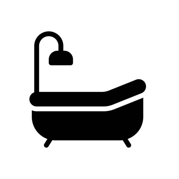 Bath Tub Vector Illustration Transparent Background Premium Quality Symbols Glyphs — Archivo Imágenes Vectoriales