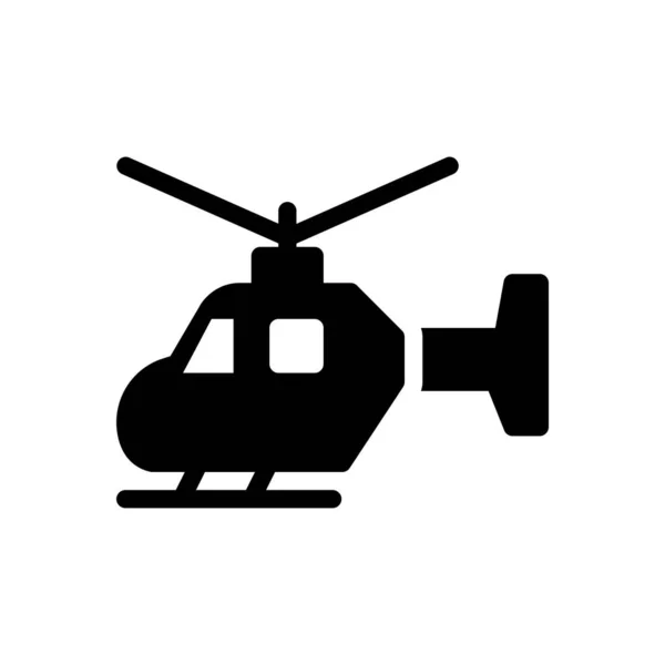 Vektorová Ilustrace Vrtulníku Průhledném Pozadí Symboly Prvotřídní Kvality Ikona Glyfy — Stockový vektor