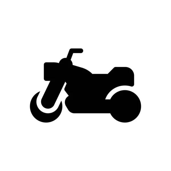 透明背景下的摩托车矢量图解 优质符号 概念和平面设计用的Glyphs图标 — 图库矢量图片