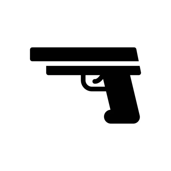 Ilustración Vectorial Pistola Sobre Fondo Transparente Símbolos Calidad Premium Glifos — Vector de stock