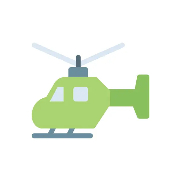 Helicopter Vector Illustration Transparent Background Premium Quality Symbols Stroke Icon — Archivo Imágenes Vectoriales
