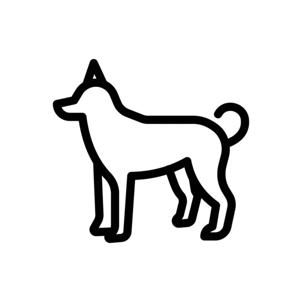 Dog Vector Illustration Transparent Background Premium Quality Symbols Thin Line — Vettoriale Stock