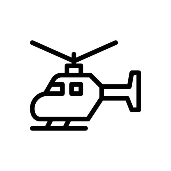 Helicopter Vector Illustration Transparent Background Premium Quality Symbols Thin Line — Stock Vector