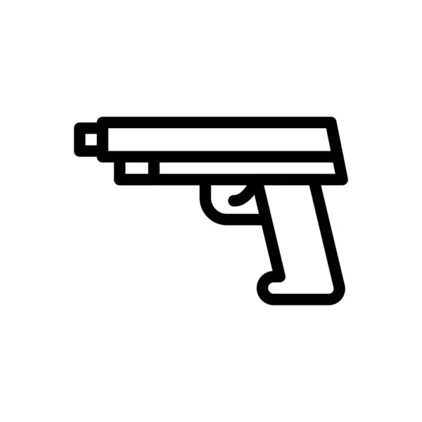 Gun Vector Illustration Transparent Background Premium Quality Symbols Thin Line — Stock Vector