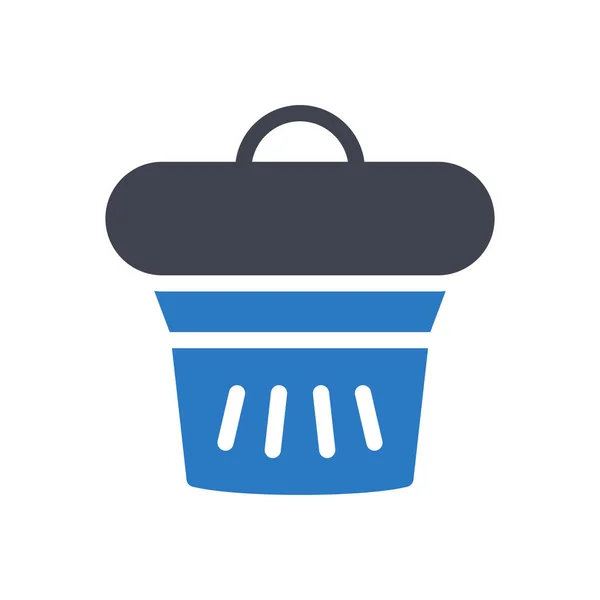 Basket Vector Illustration Transparent Background Premium Quality Symbols Glyphs Icon — Stockvector