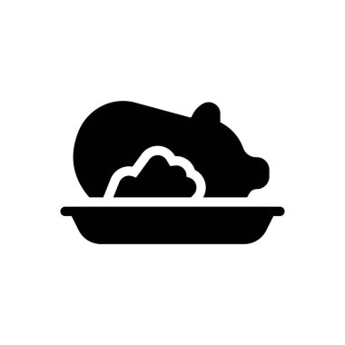 Şeffaf bir arkaplan üzerinde domuz vektör çizimi. Konsept ve grafik tasarımı için mükemmel kalite semboller..