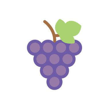 Şeffaf bir arkaplan üzerinde üzüm vektör illüstrasyonu. Konsept ve grafik tasarımı için birinci sınıf kalite simgeler..