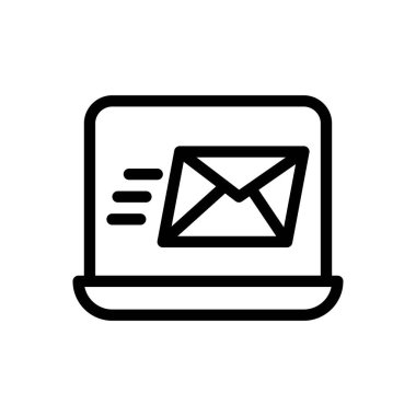 Şeffaf bir arkaplan üzerinde çevrimiçi vektör illüstrasyonu. Konsept ve grafik tasarım için ince çizgi simgesi..