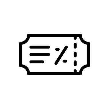 Saydam bir arkaplanda bilet vektör çizimi. Premium kalite semboller. Konsept ve grafik tasarım için ince çizgi simgesi.