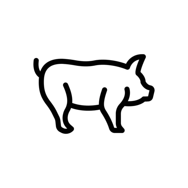 Pig Vector Illustration Transparent Background Premium Quality Symbols Thin Line — Image vectorielle
