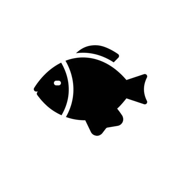 Rybí Vektorová Ilustrace Průhledném Pozadí Symboly Prvotřídní Kvality Ikona Glyfy — Stockový vektor