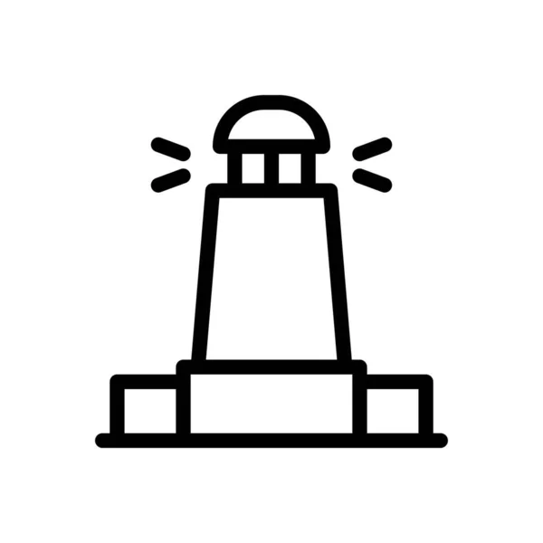 Lighthouse Vector Illustration Transparent Background Premium Quality Symbols Thin Line — Wektor stockowy